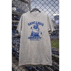Saint Louis University Billiken Tee L Gray Homefield Rare Vintage Graphic Y2K